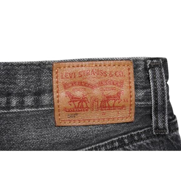 1Levi's 501 High Rise Black Denim Cutoff Shorts – Size 28 - Picture 7 of 7